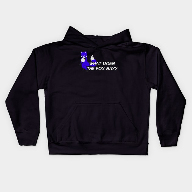 What does the fox say? - Blue Kids Hoodie by Brony Designs